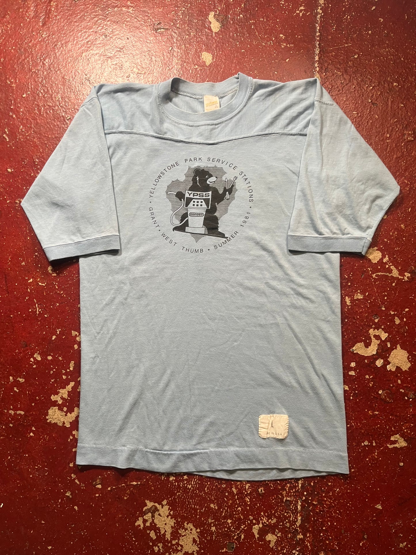 1981 Yellowstone Park Service Stations Quarter Sleeve Shirt