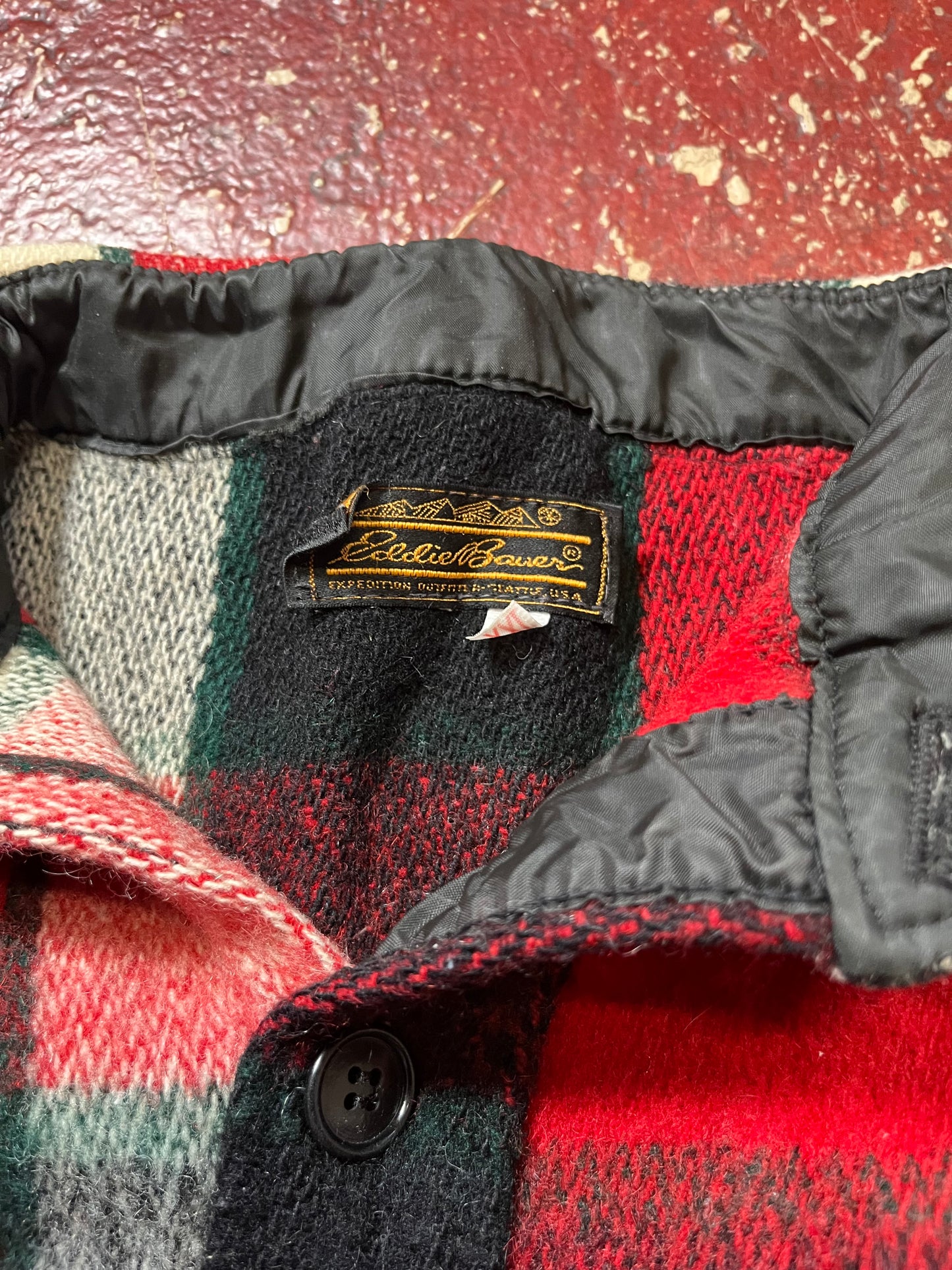70s Eddie Bauer Wool Red & Black Flannel