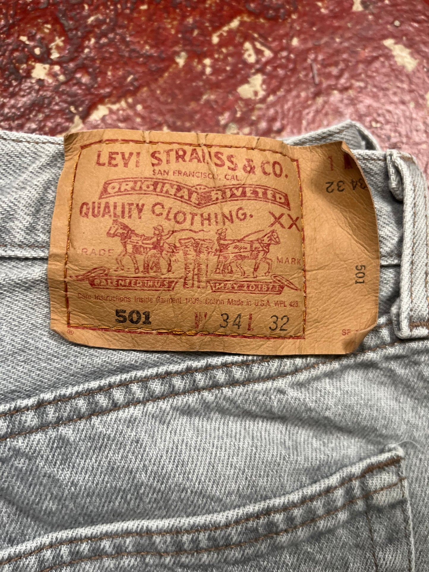 90s Levis 501s Grey Jeans