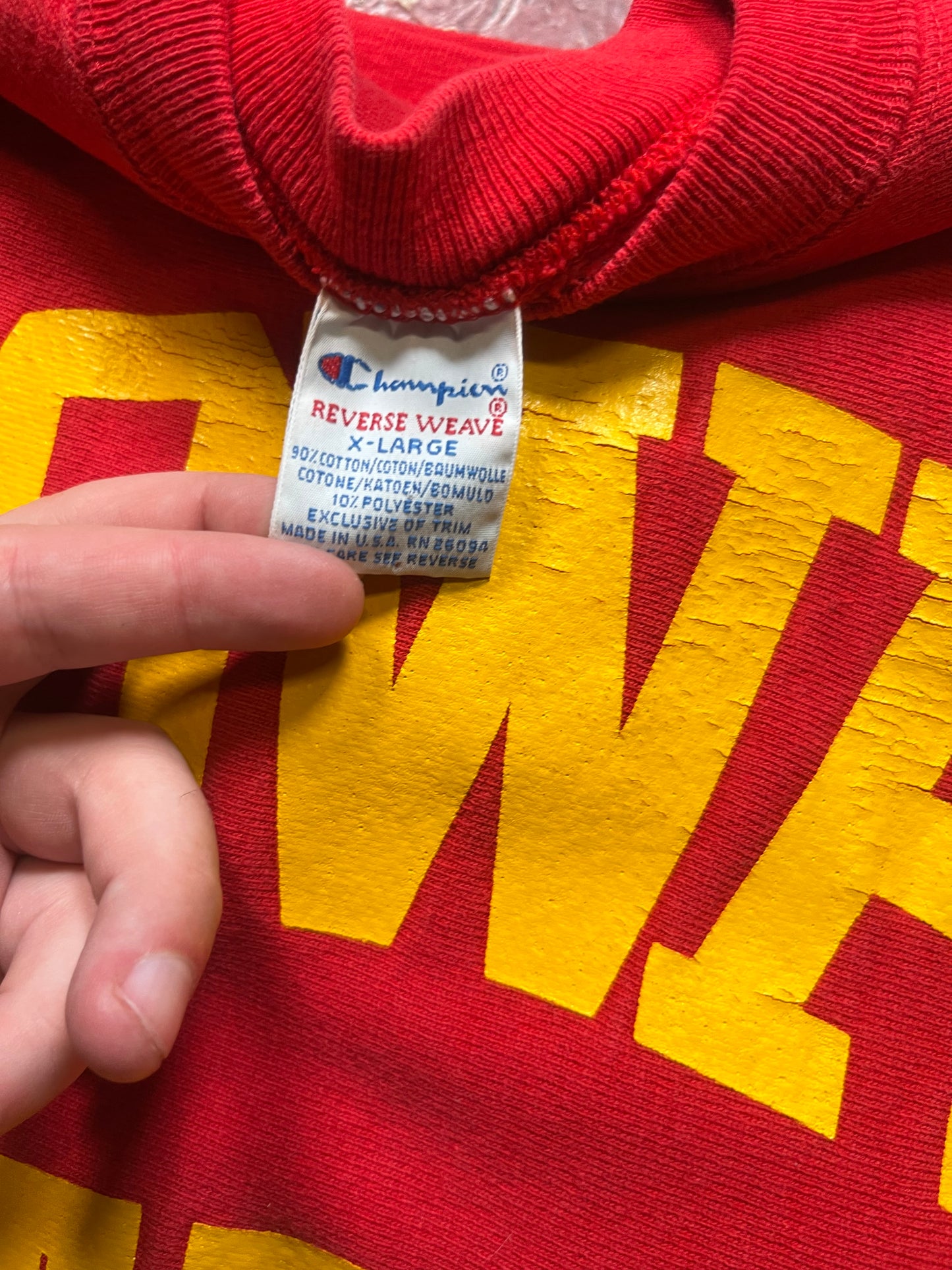 90s Champion Reverse Weave Iowa State Crewneck