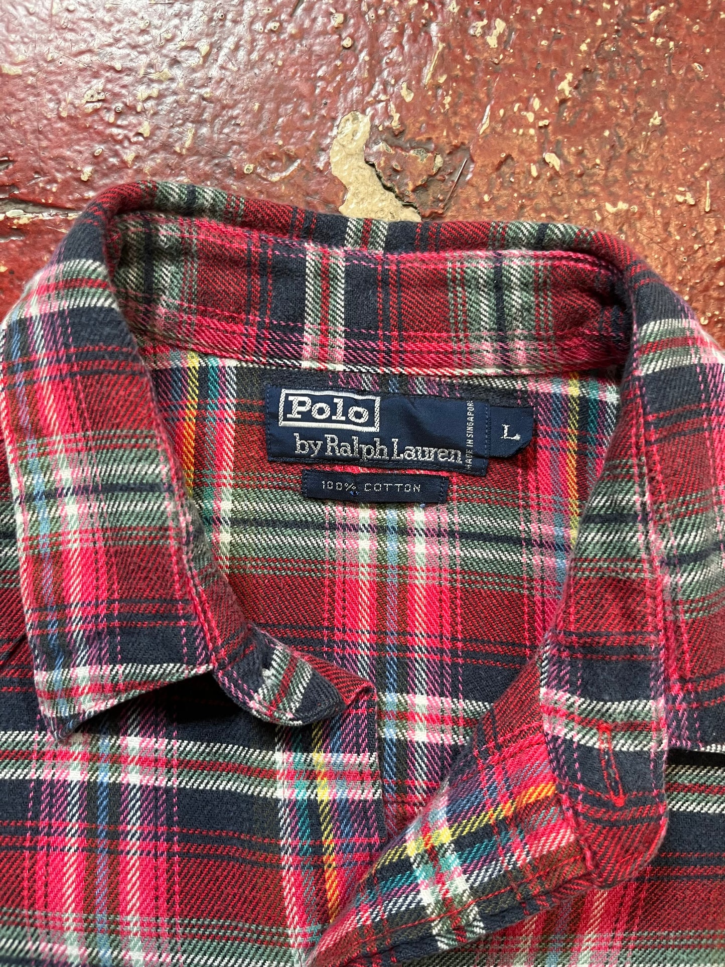 90s Polo Pink & Blue Western Pearl Snap Long Sleeve Shirt