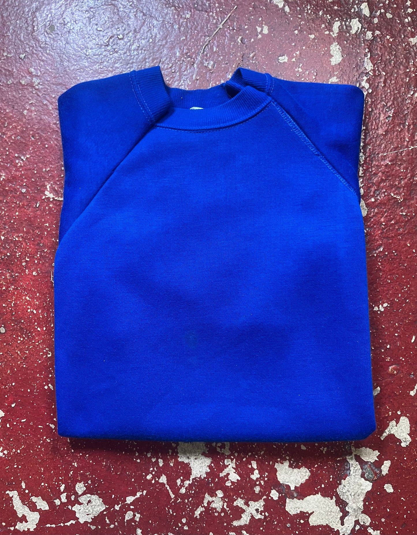 70s/80s Acrylic Blue Short Sleeve Crewneck