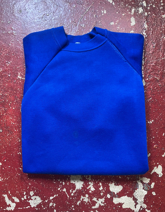 70s/80s Acrylic Blue Short Sleeve Crewneck