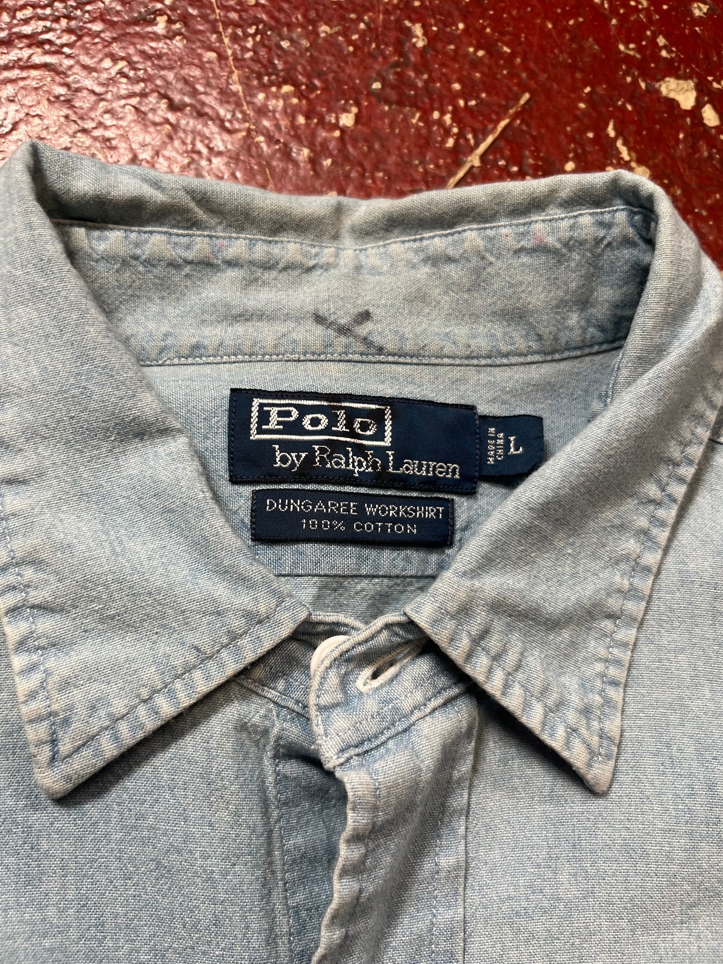 90s Polo Chambray Long Sleeve Shirt