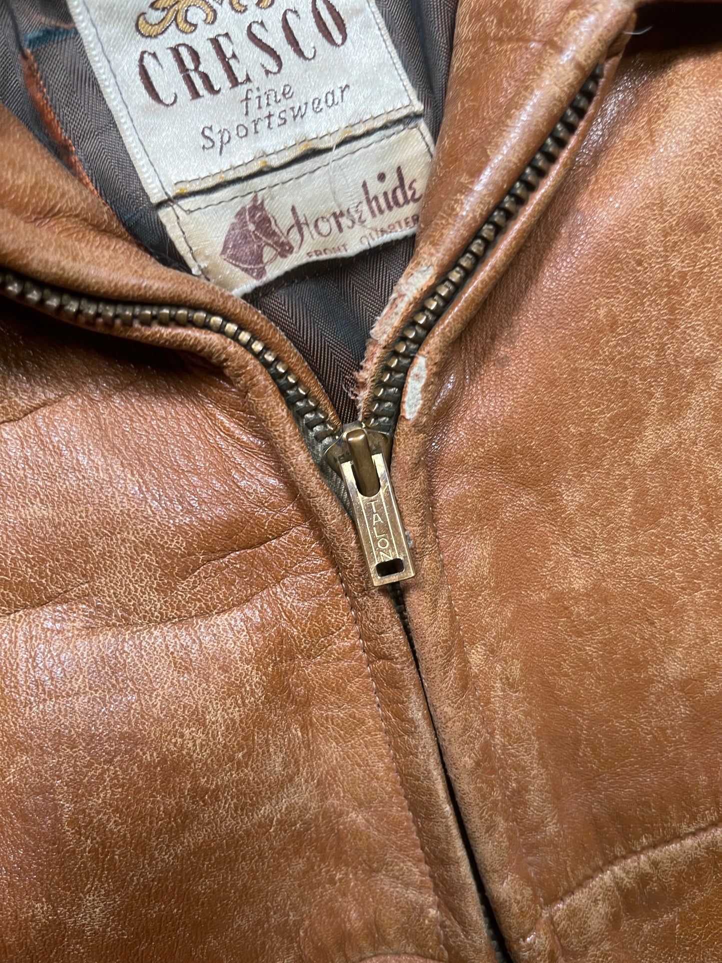40s/50s Cresco Horsehide Leather Jacket