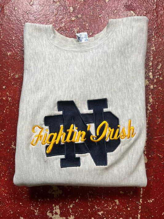 90s Champion Reverse Weave Norte Dame Crewneck