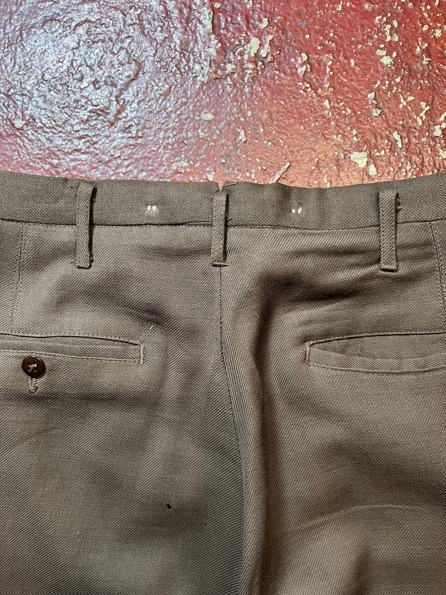 50s Brown Drop Loop Pants