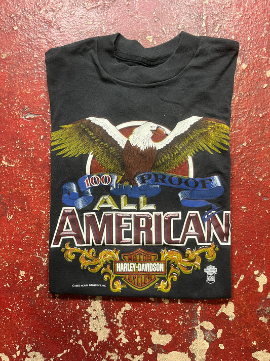 1985 Harley Davidson “100 Proof All American” Tee