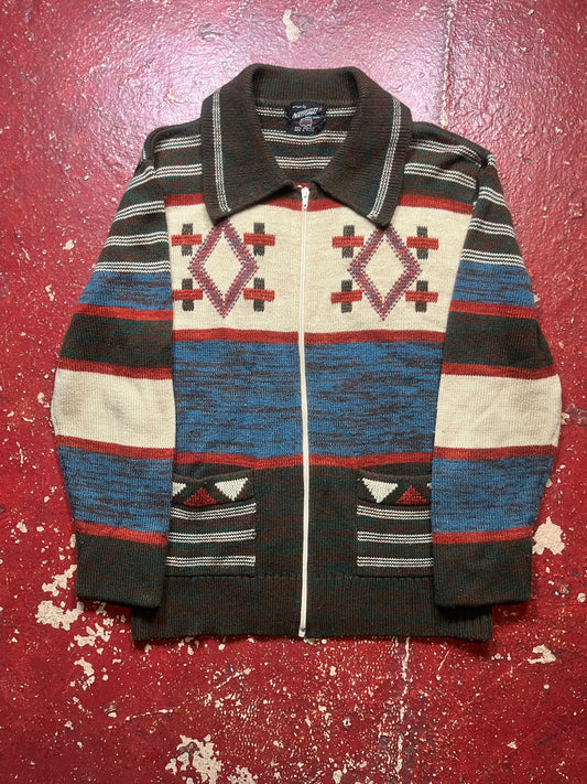 60s/70s National Acrylic Full Zip Sweater