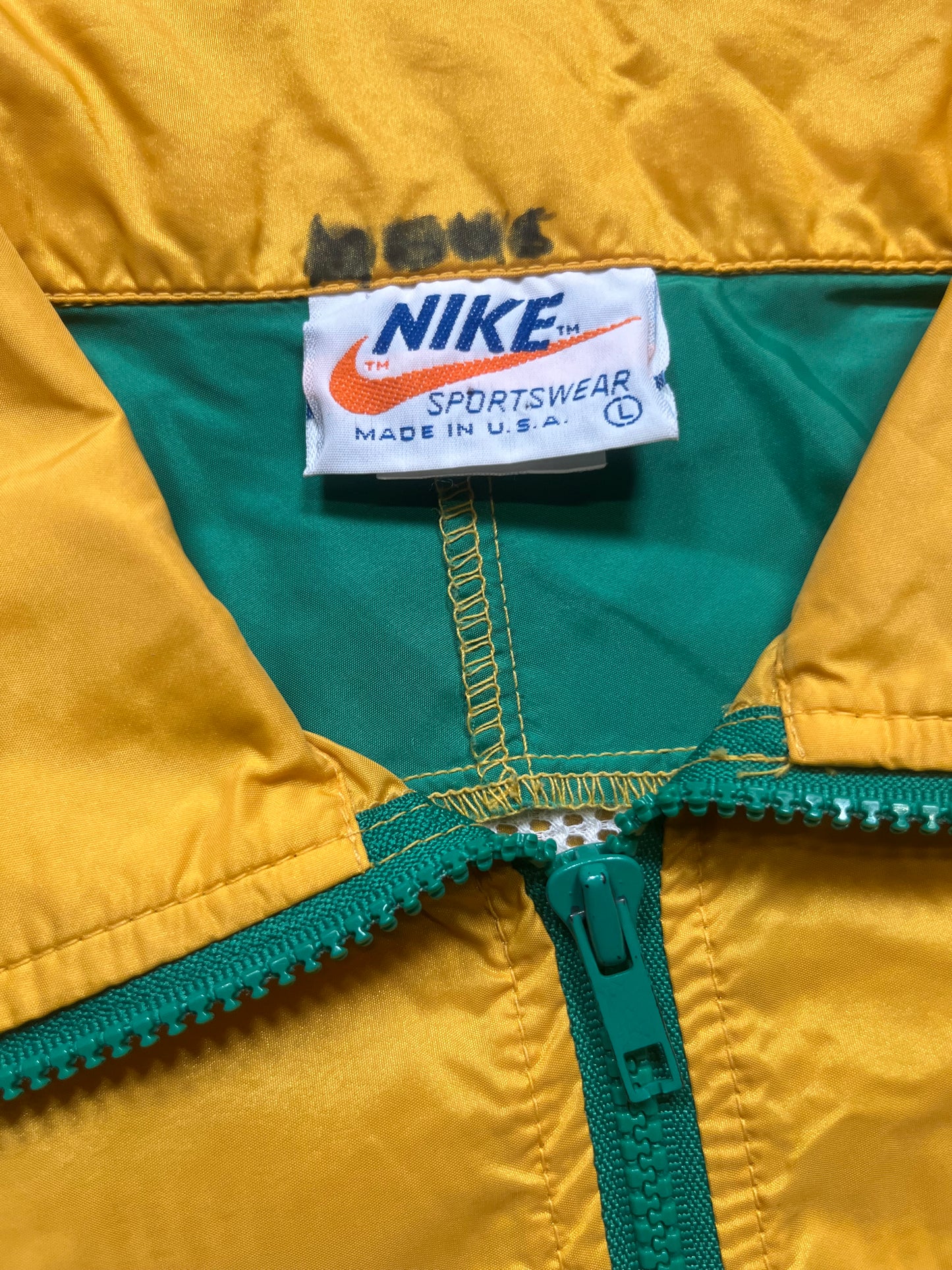 70s/80s Nike Yellow & Green Windbreaker