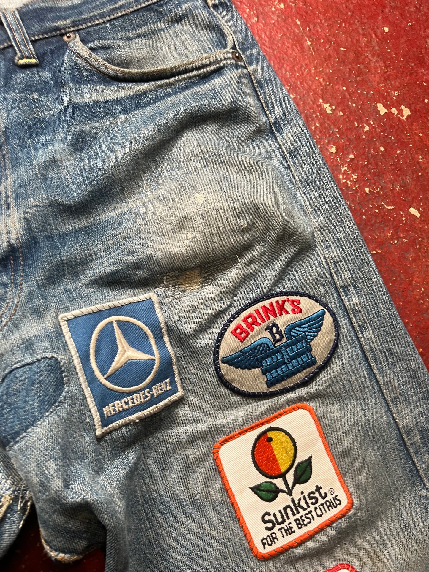 70s Levis 501s Patchwork Jeans