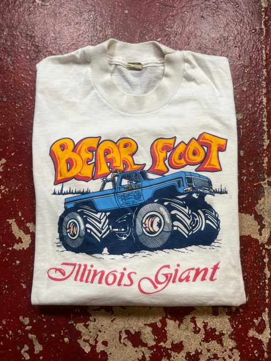 80s Bear Foot Monster Truck Long Sleeve Shirt