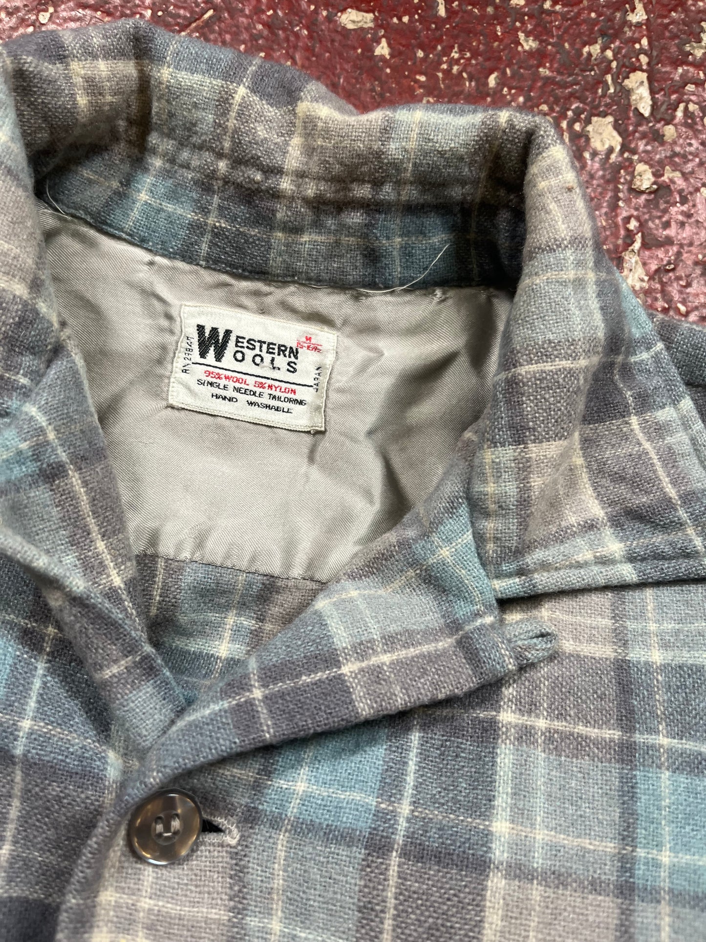 60s Western Wool Loop Collar Flannel