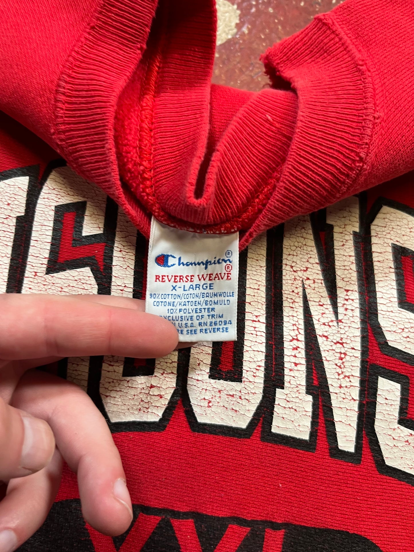 90s Champion Reverse Weave Wisconsin Crewneck