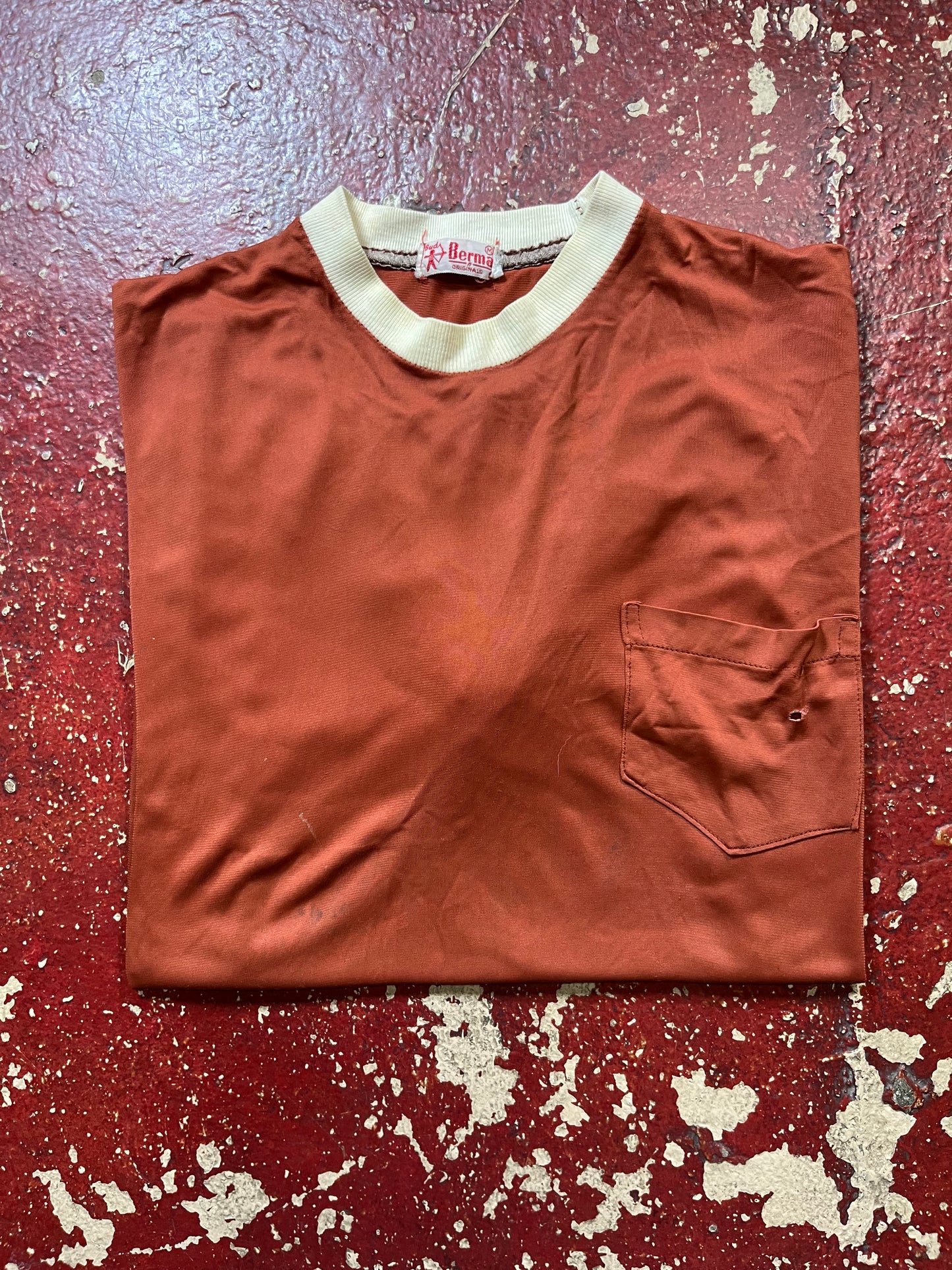 50s/60s Berma Bud Nylon Ringer Tee