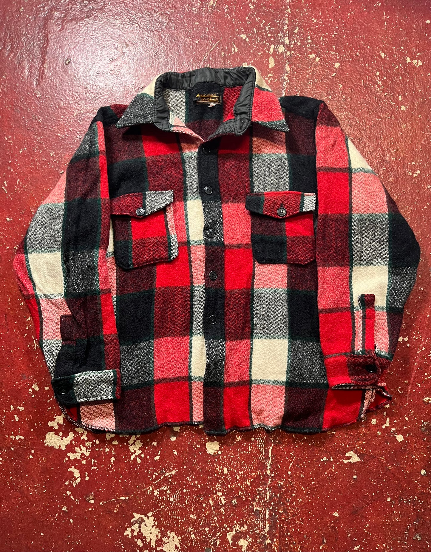 70s Eddie Bauer Wool Red & Black Flannel
