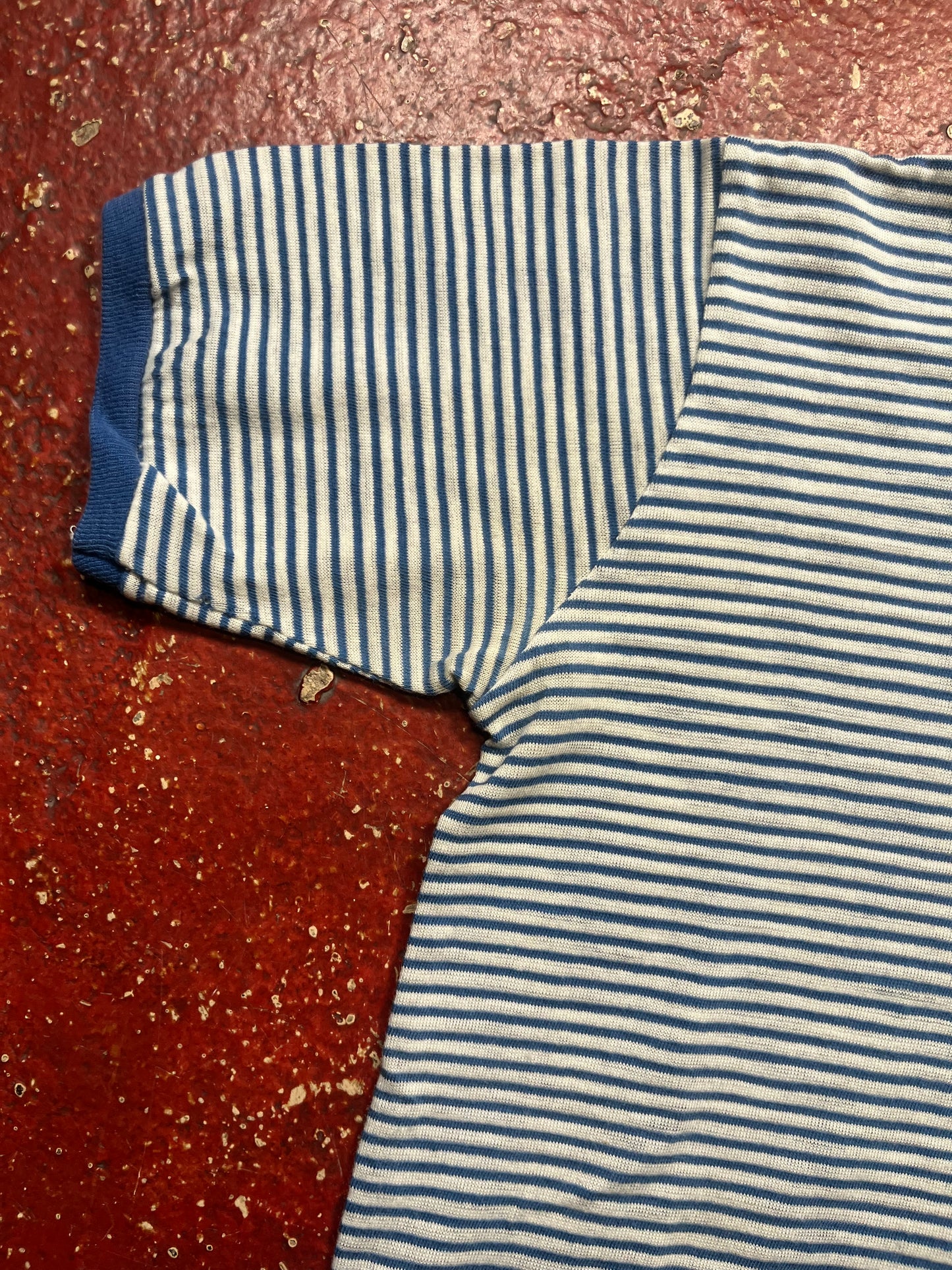 70s/80s Blue Striped Ringer Tee
