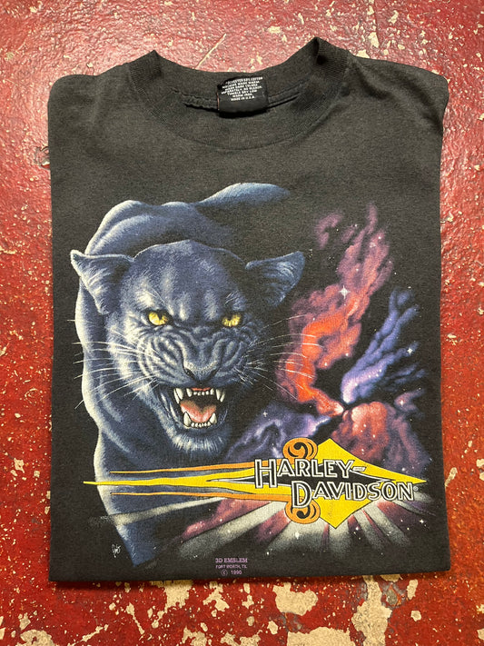 1990 3D Emblem Harley Davidson Panther Tee