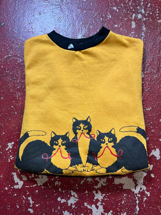 70s Cat Two Tone Crewneck