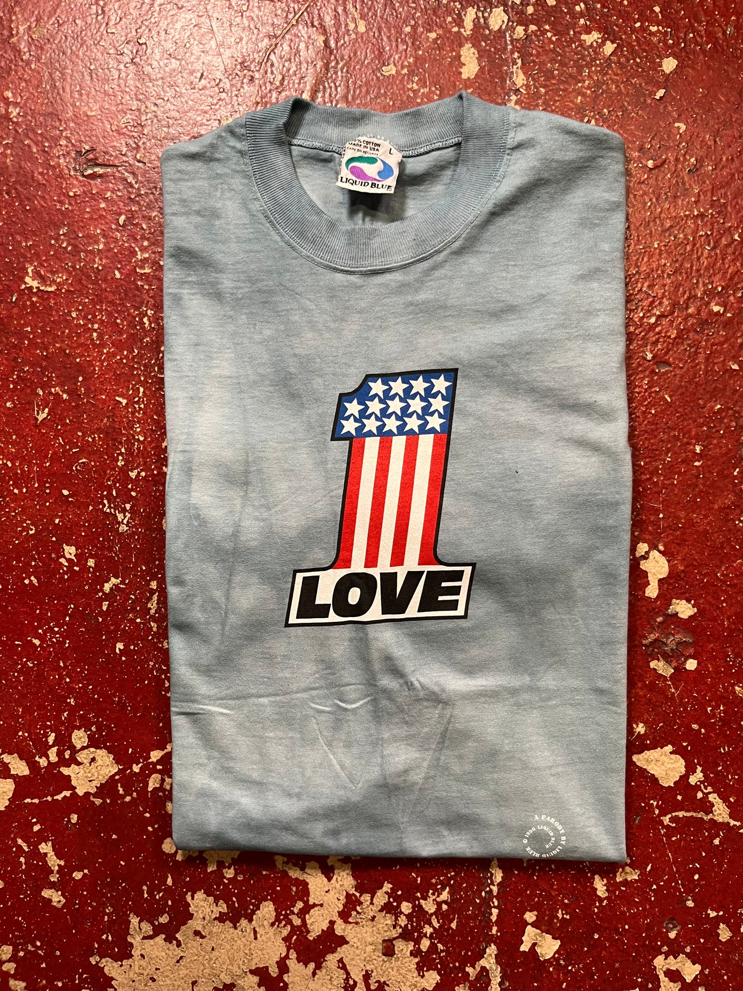 90s Liquid Blue Love Tee