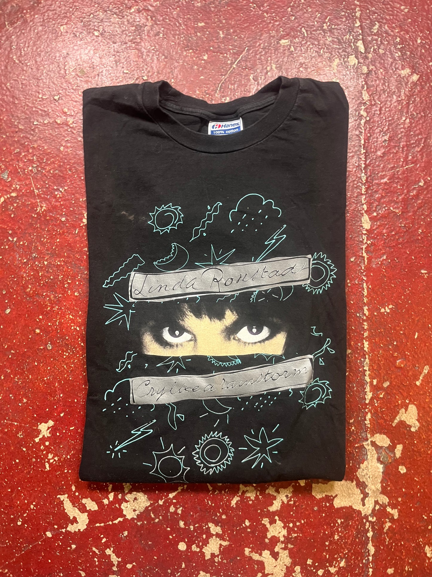 1989 Linda Ronstadt “Cry Like A Rainstorm” Tee