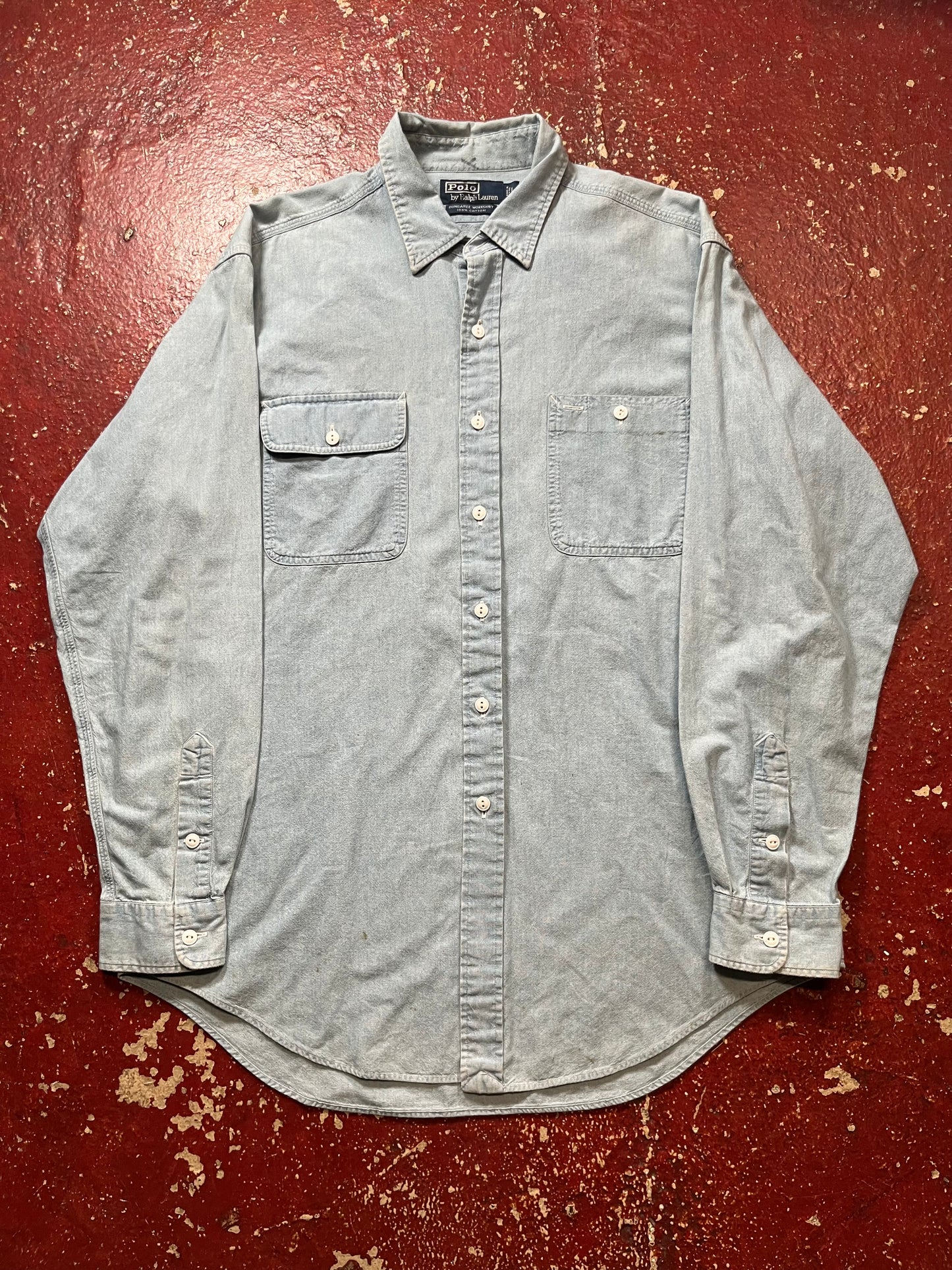 90s Polo Chambray Long Sleeve Shirt