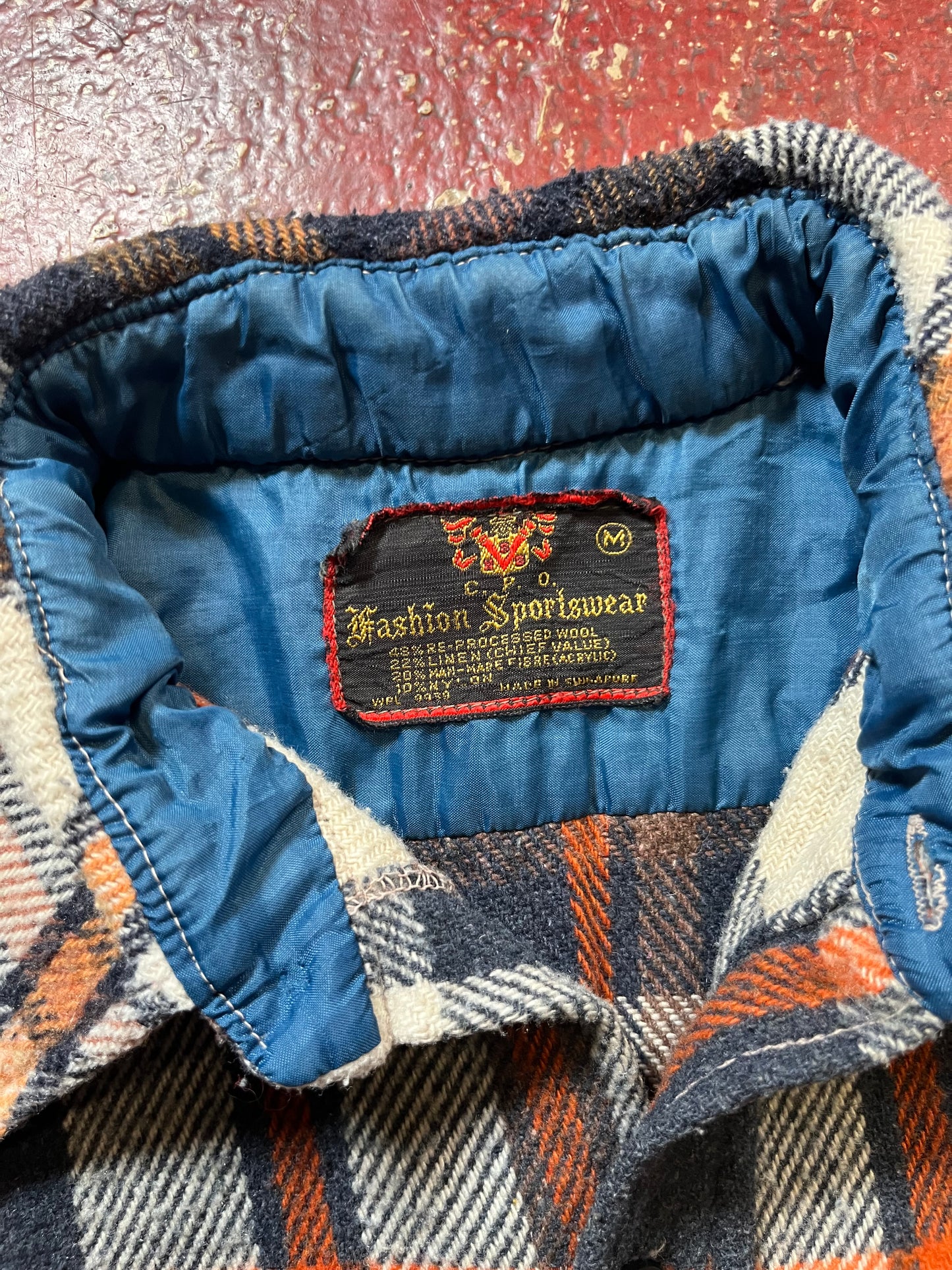 70s CPO Blue & Orange Flannel