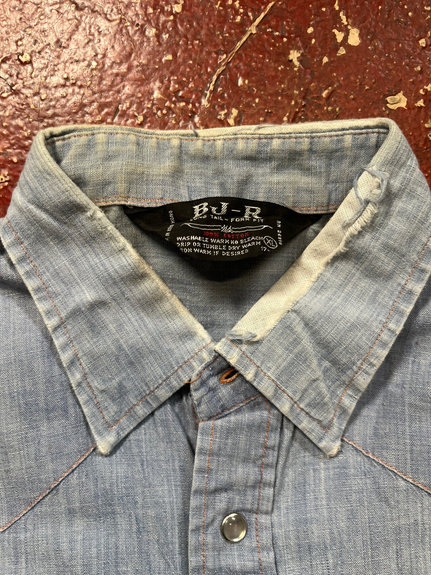 60s/70s BJR Western Pearl Snap Long Sleeve Shirt
