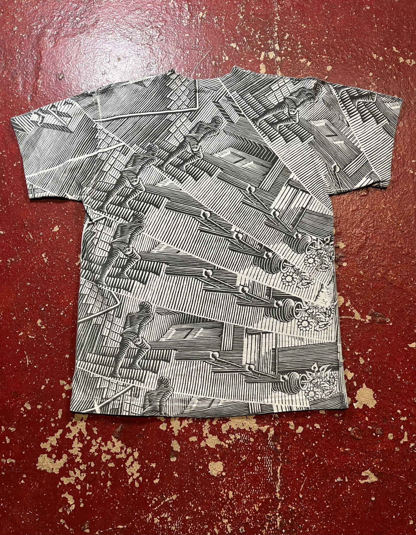 90s MC Escher “Relativity” AOP Tee