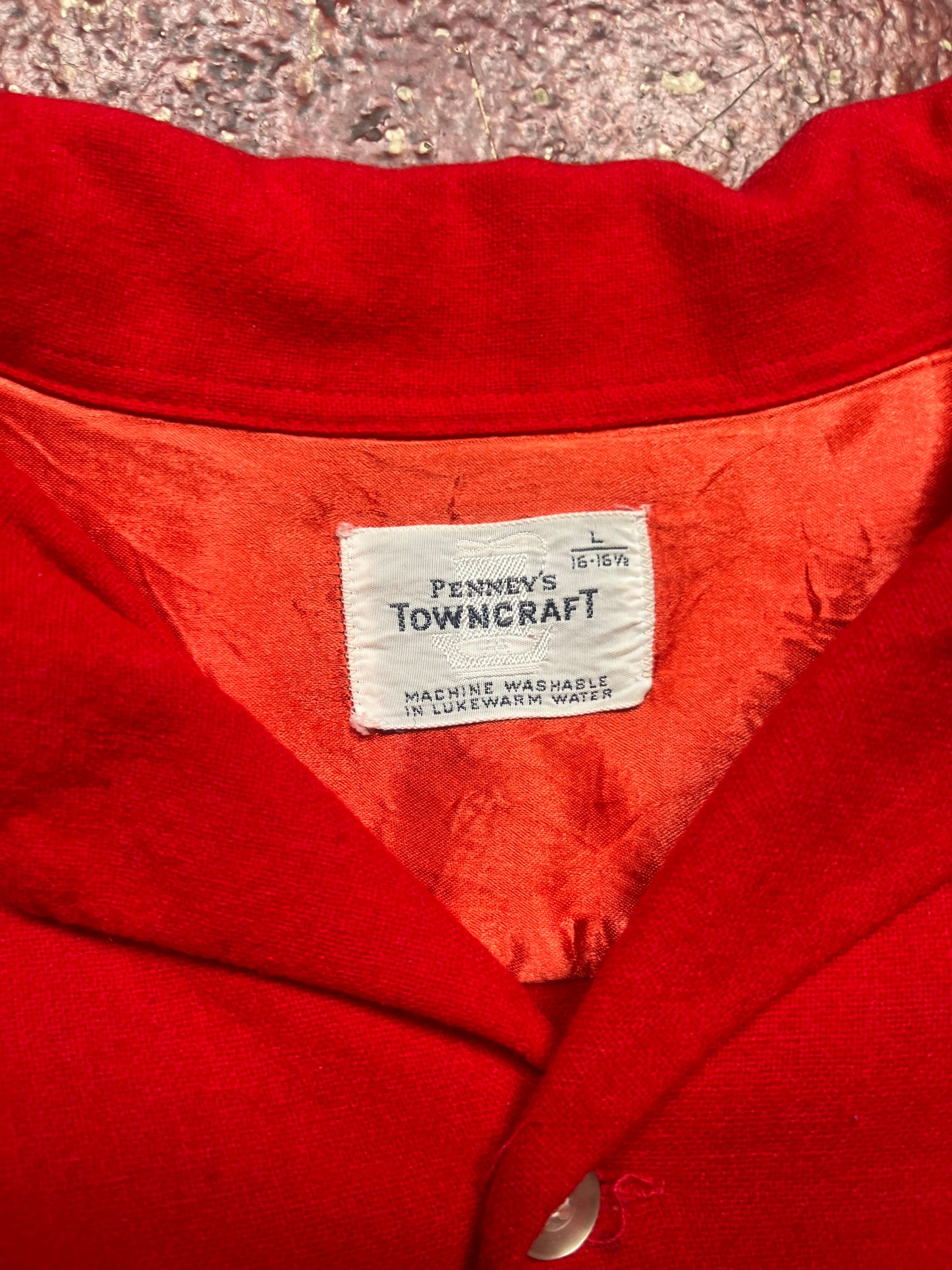 60s Pennys Towncraft Red Wool Flannel