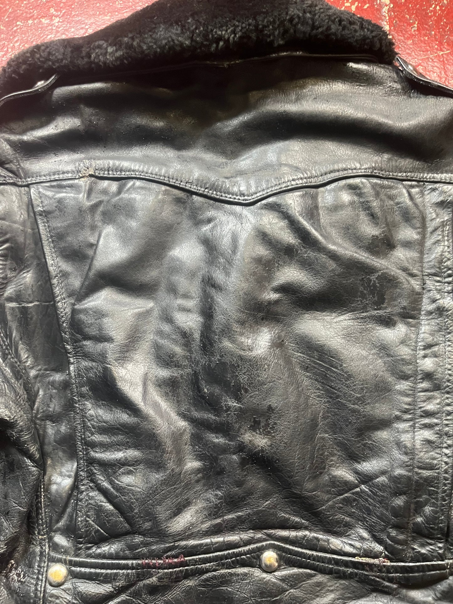 50s D Pocket Leather Jacket