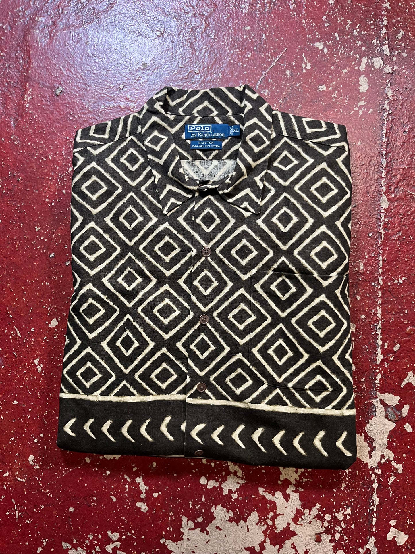 90s Polo Clayton Short Sleeve Button Up Shirt