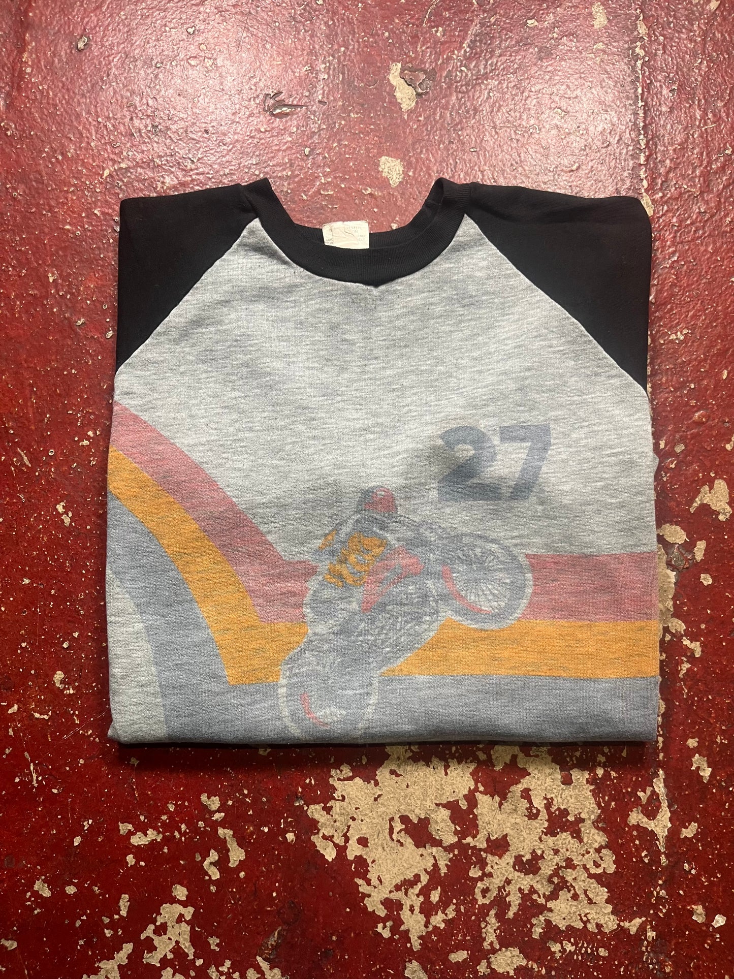 80s Motorcycle Raglan Crewneck