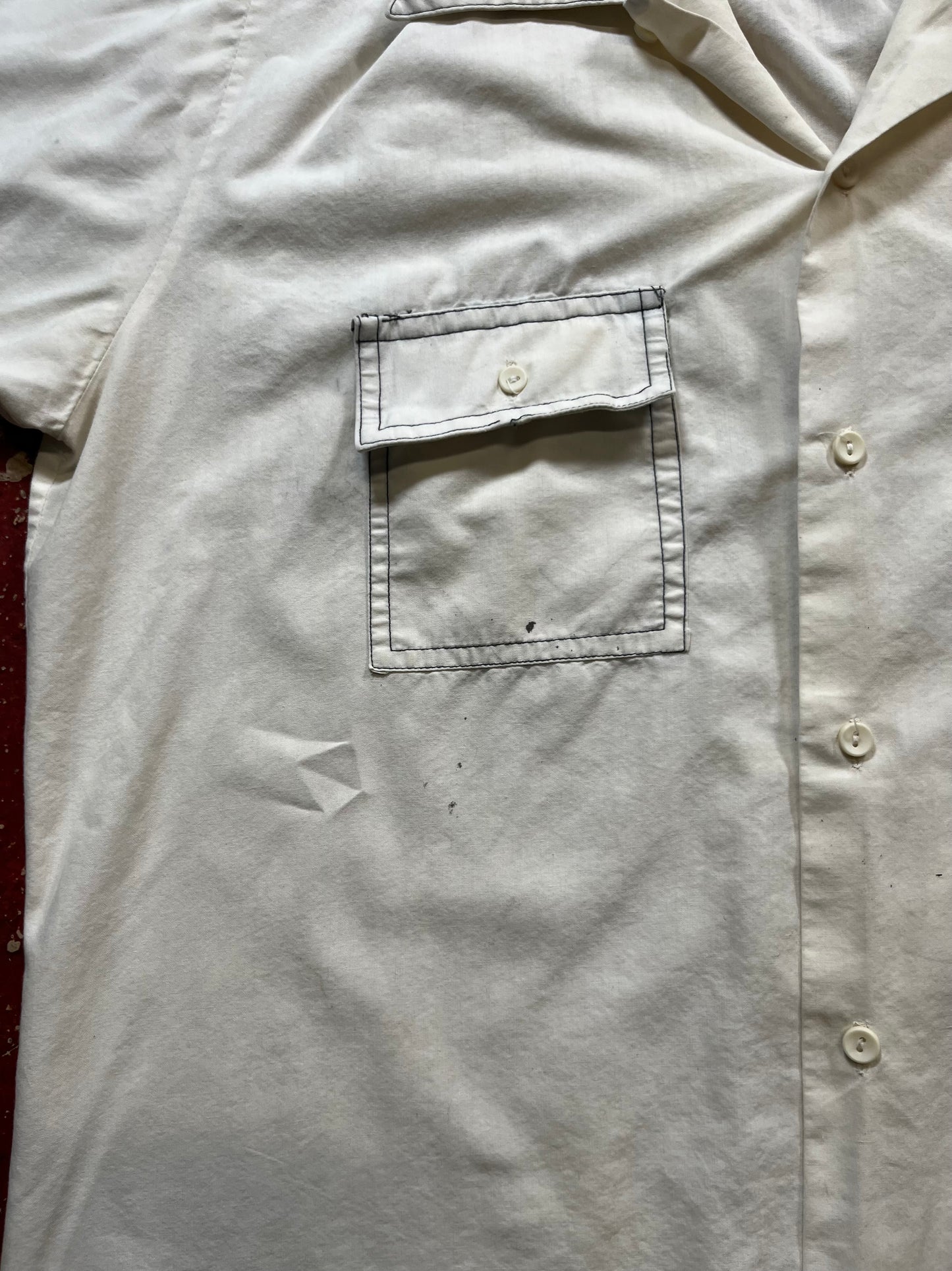 70s/80s British Imperial White Short Sleeve Shirt