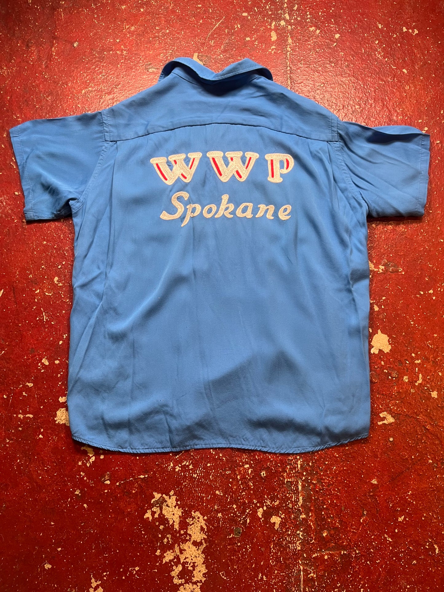 50s WWP Spokane Chain Stitched Rayon Bowling Shirt