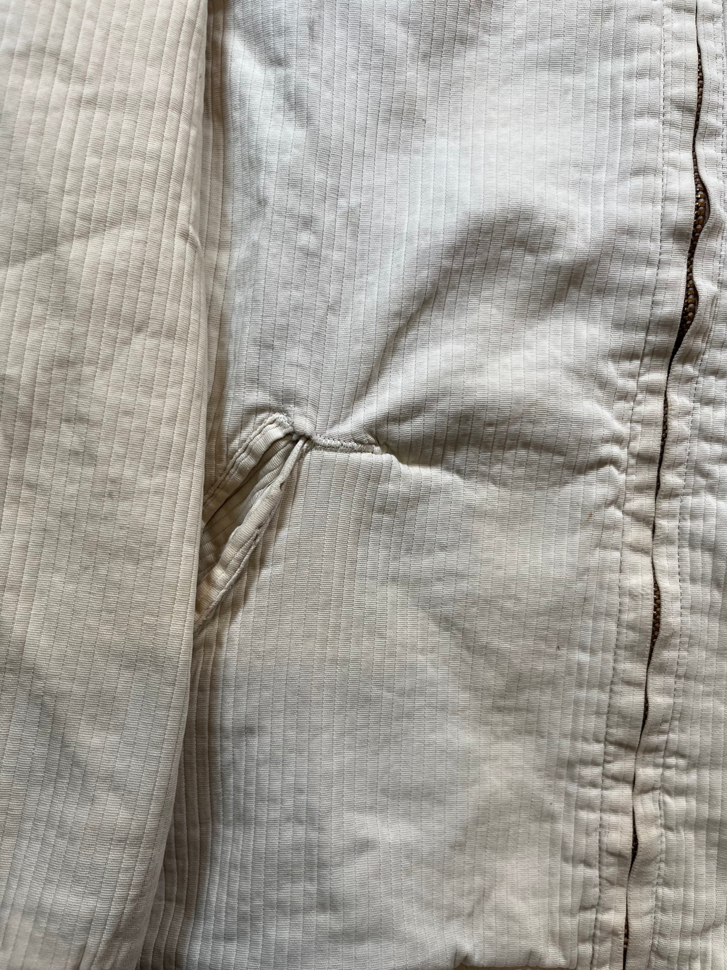 50s White Corduroy Shawl Collar Jacket