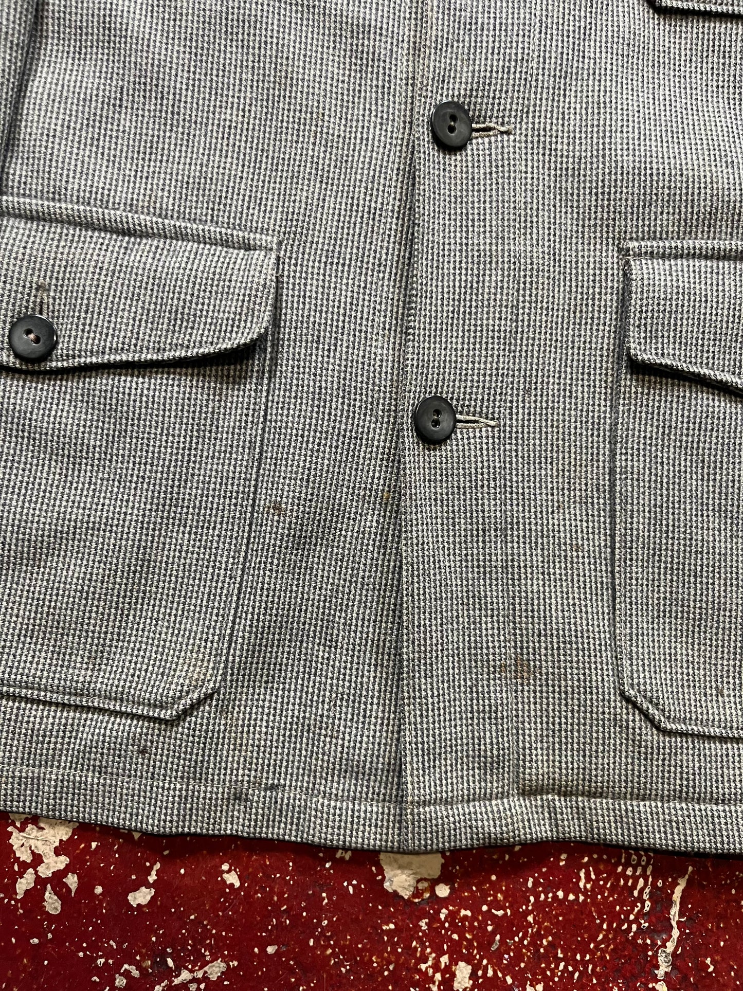 50s Field & Stream White & Black Mackinaw Jacket