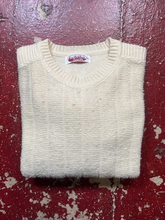 70s Logistix White Knit Sweater