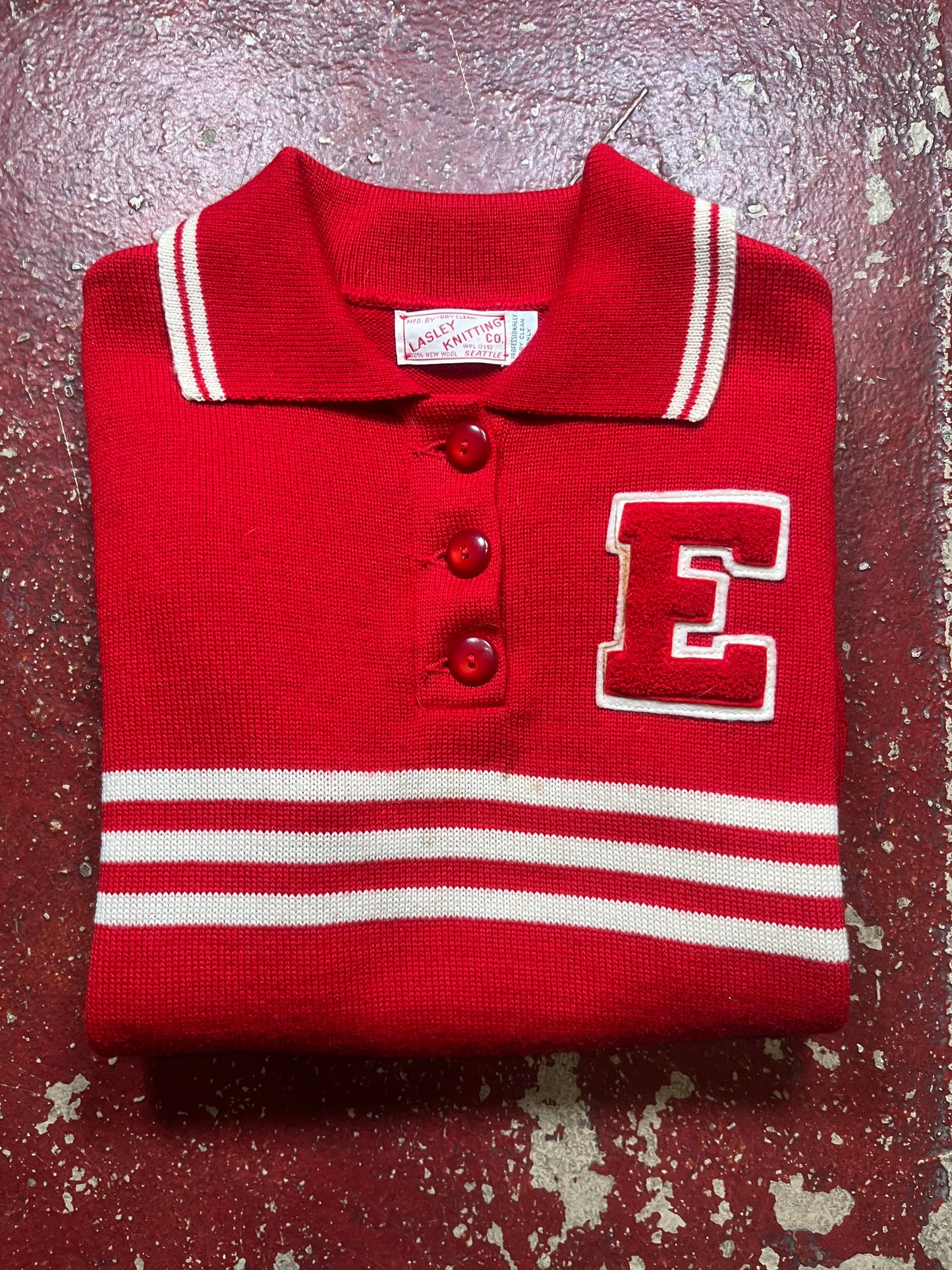 60s Lasley East High Quarter Button Up Sweater