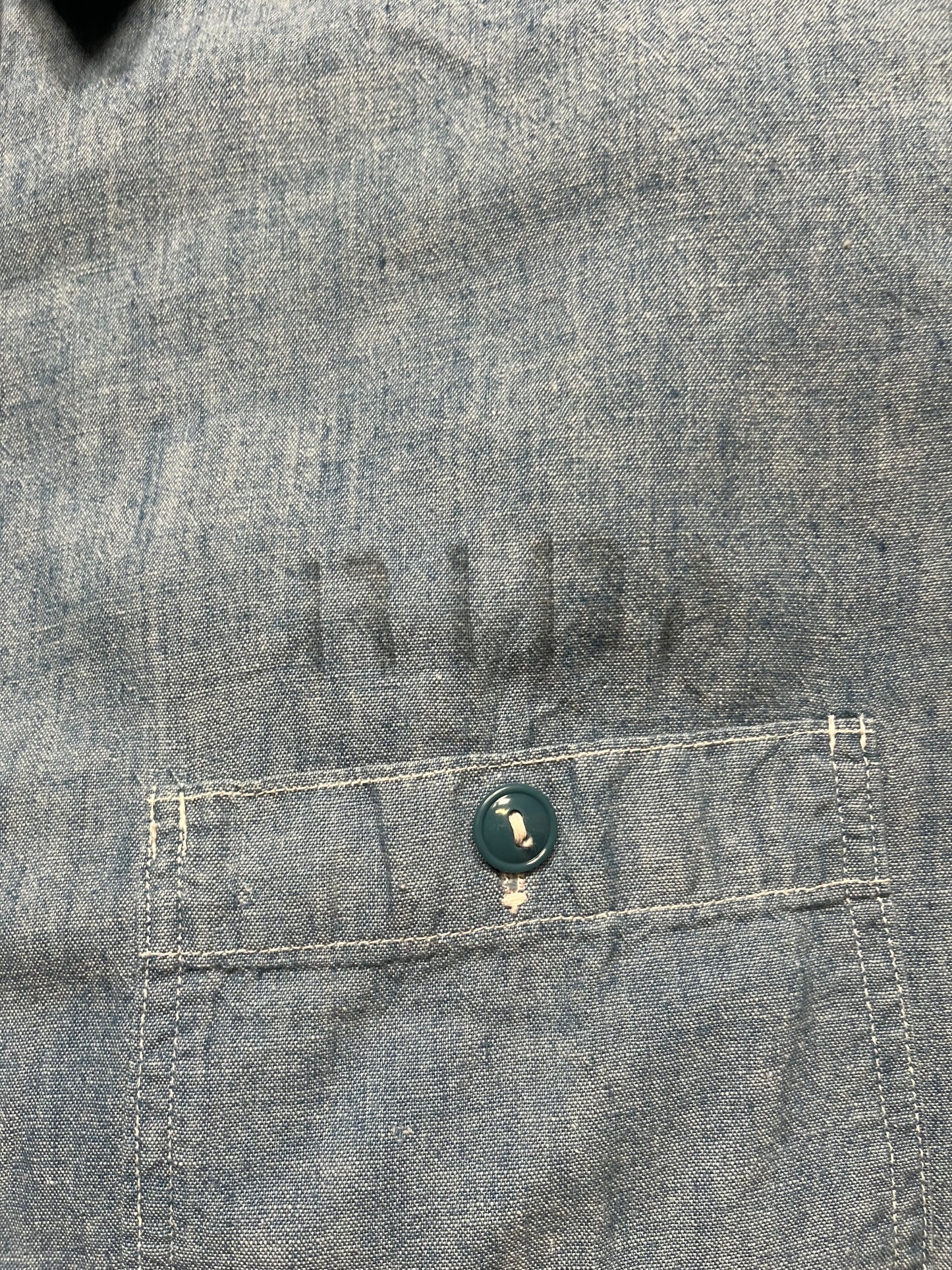 WW2 Stencil Chambray Long Sleeve Shirt