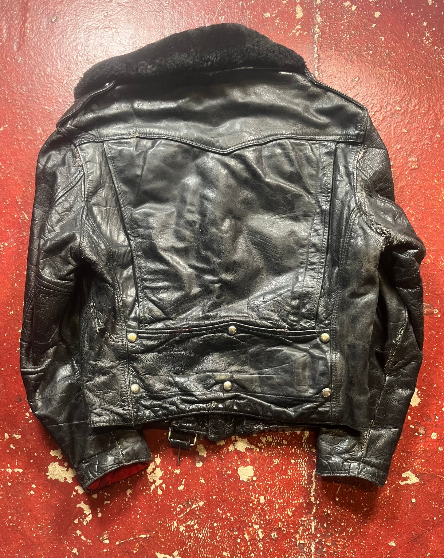 50s D Pocket Leather Jacket