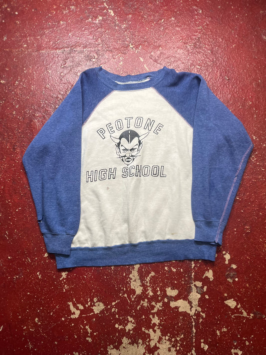 70s Peotone High School Raglan Crewneck