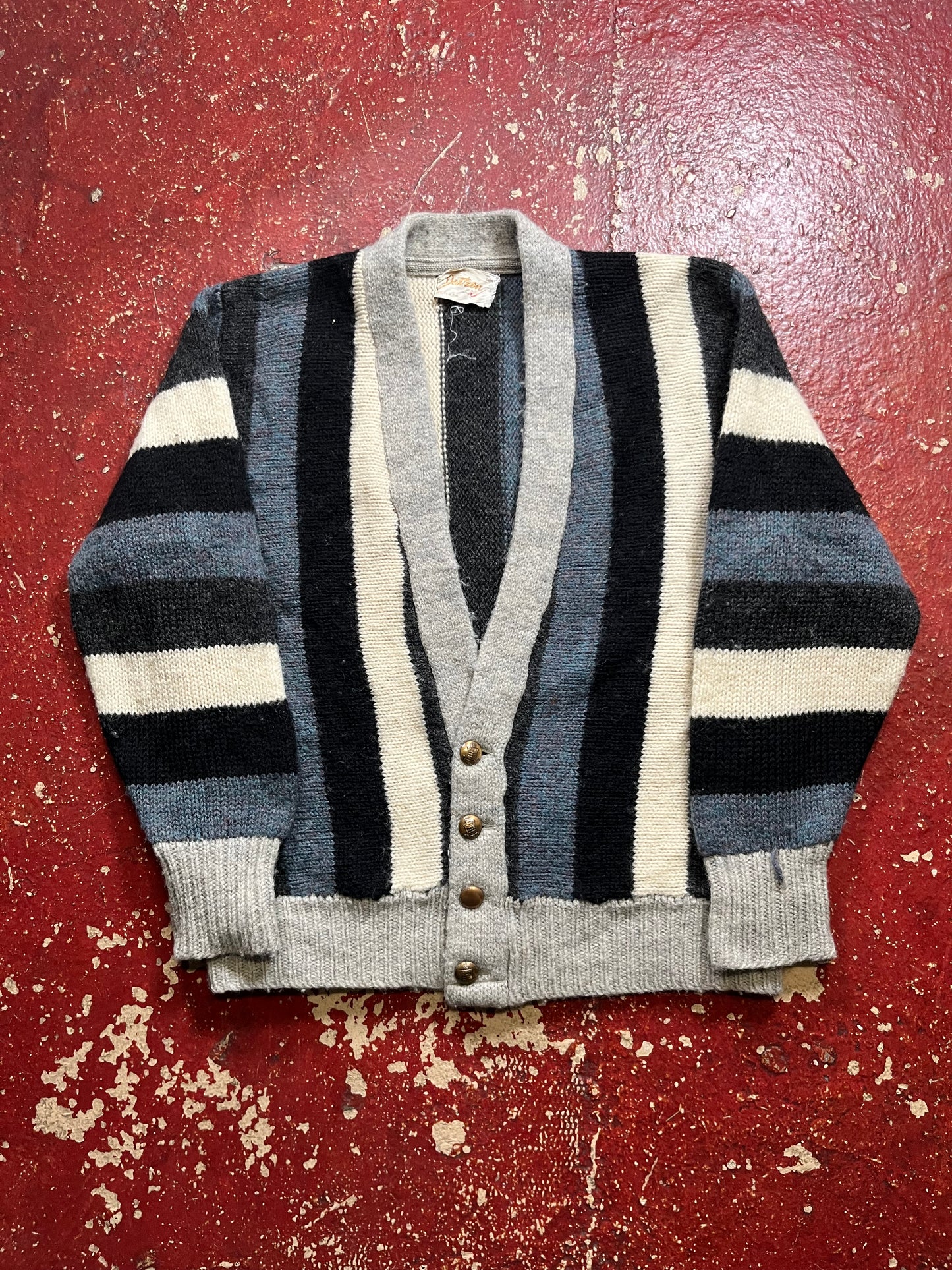 60s Jantzen Striped Cardigan