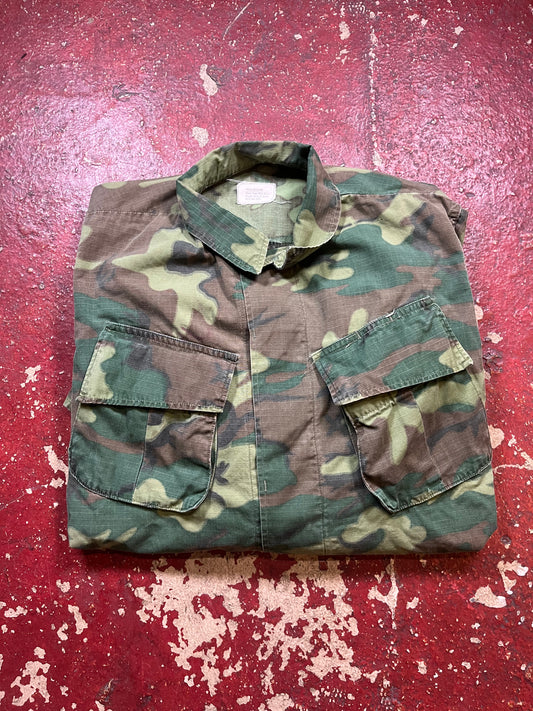 60s/70s Slant Pocket Camo Long Sleeve Shirt