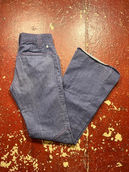 70s Navy Blue Bell Bottom Pants