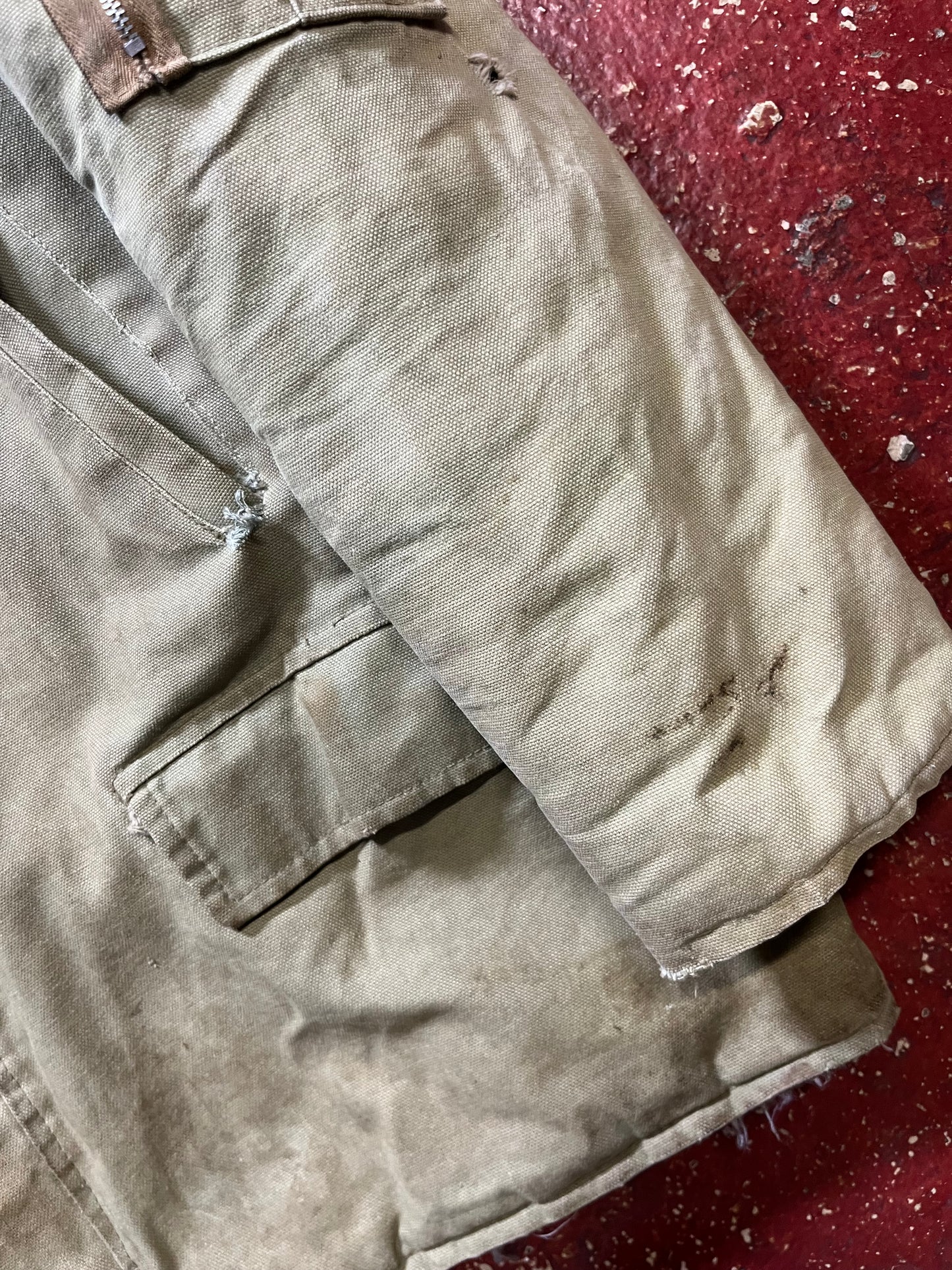 50s/60s Civilian Fur Lined Hooded Jacket