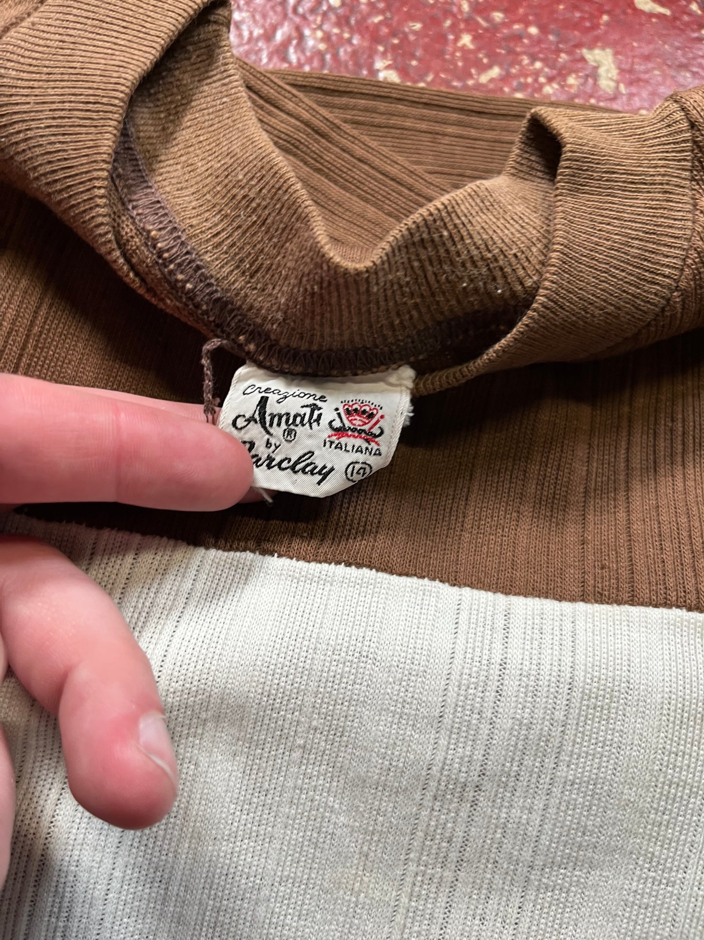 60s/70s Brown & White Tee