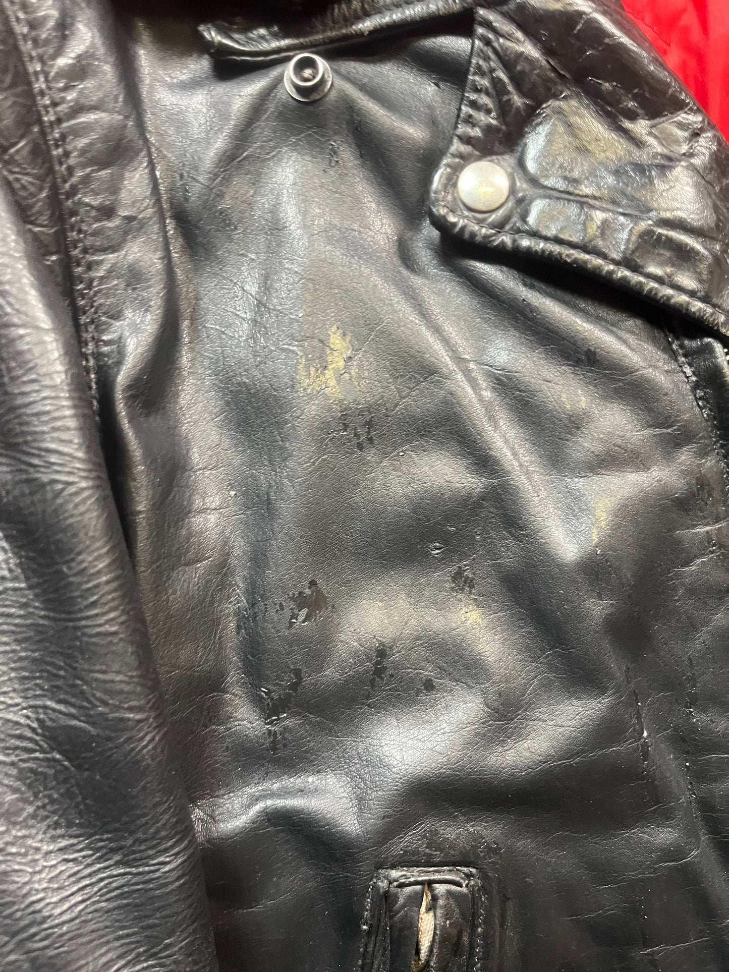 50s D Pocket Leather Jacket