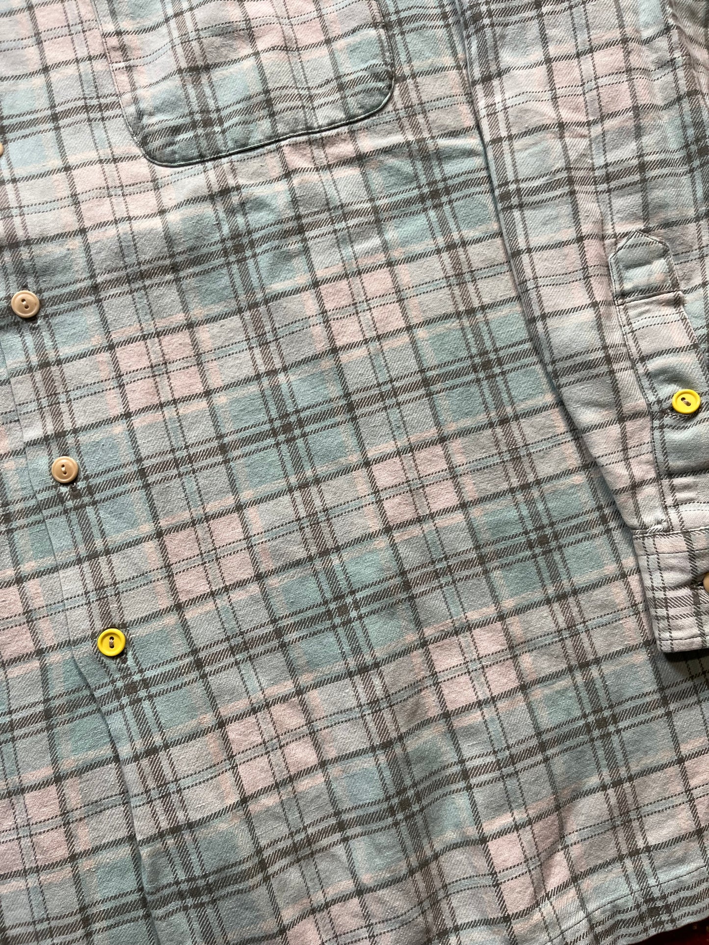 00s Double RL Green & White Flannel