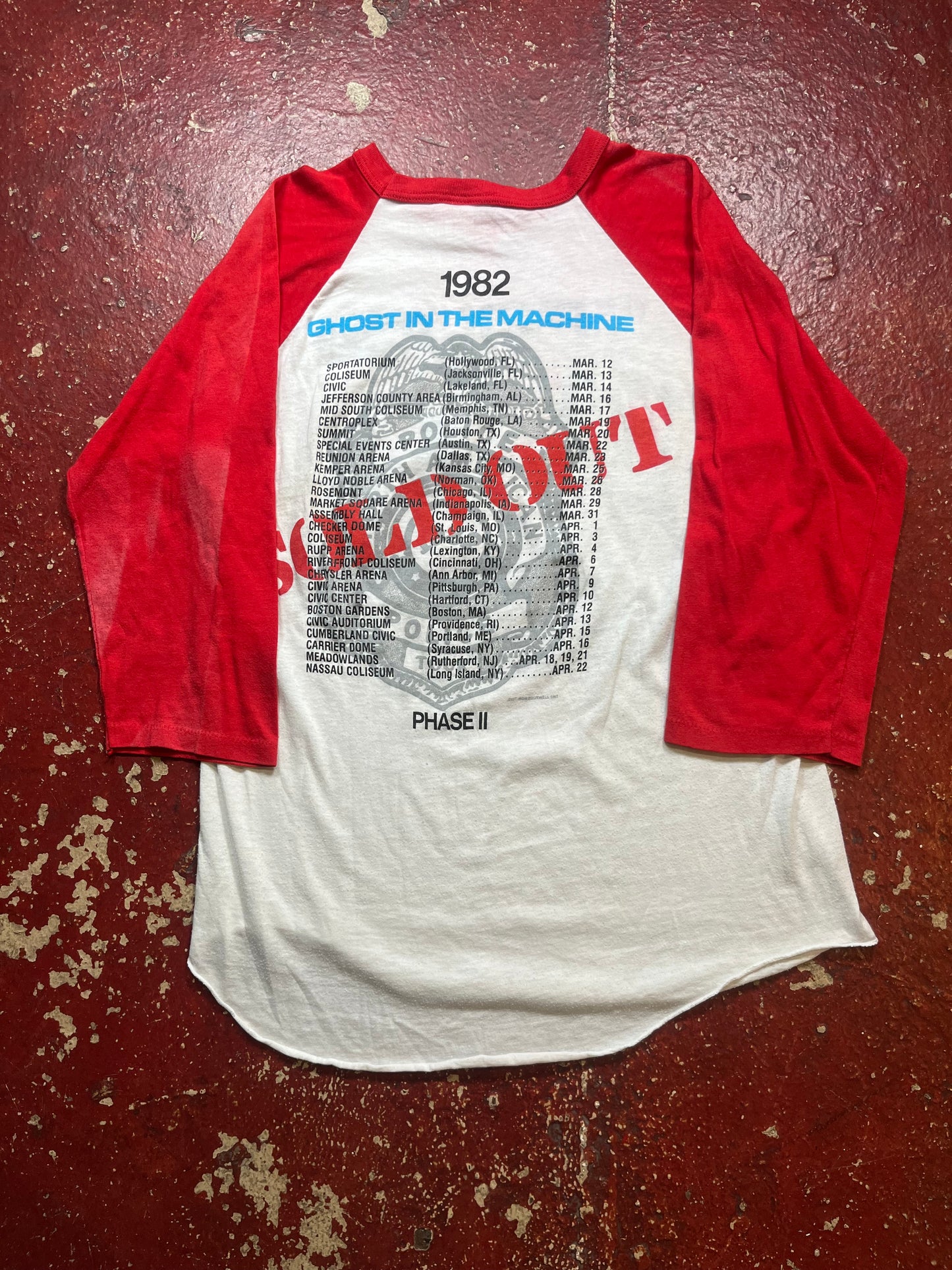 1982 The Police “Ghost In The Machine” Raglan Shirt